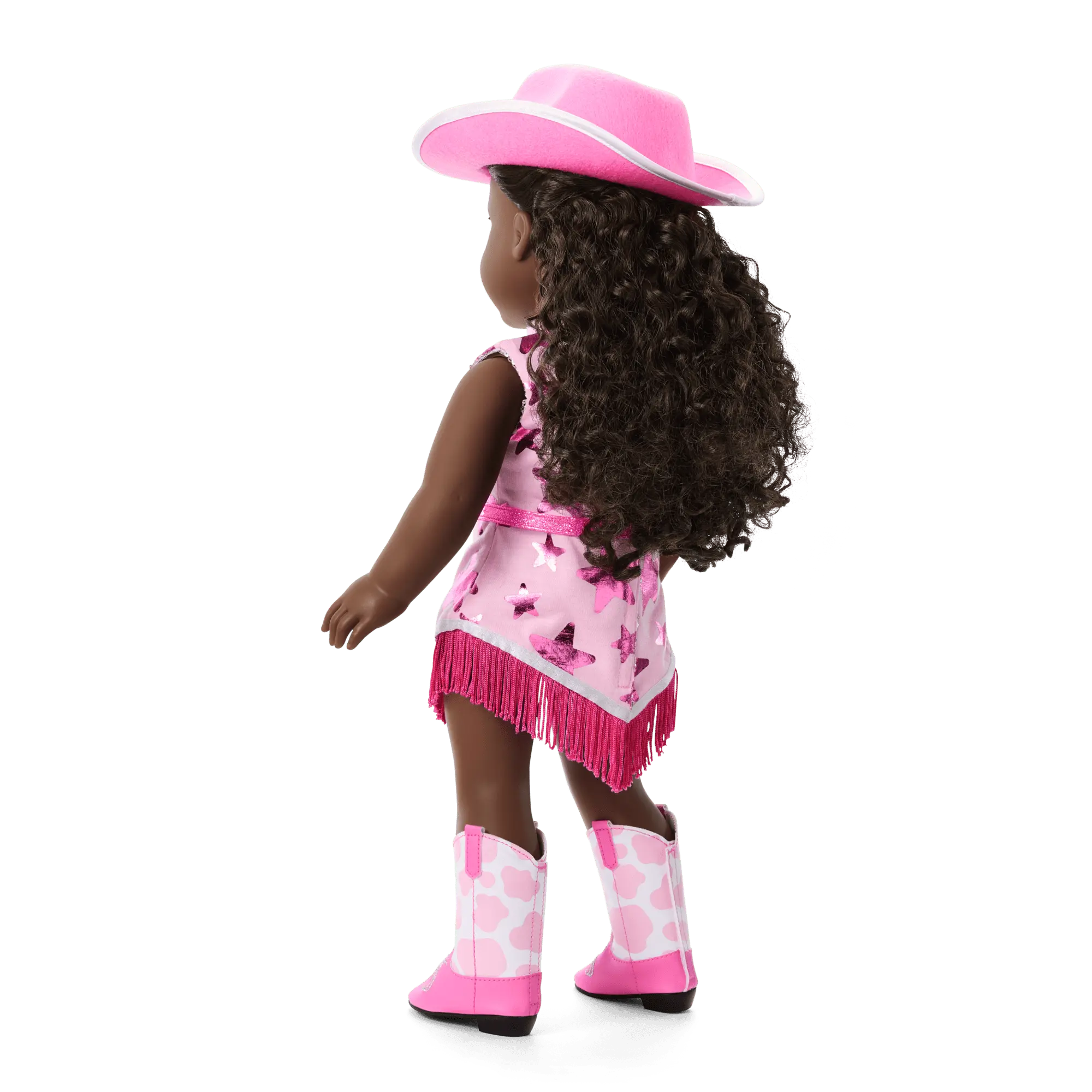 Glam Pink Cowgirl Outfit & Pink Spotted Cow Backpack & Accessory Set Bundle - Image 7