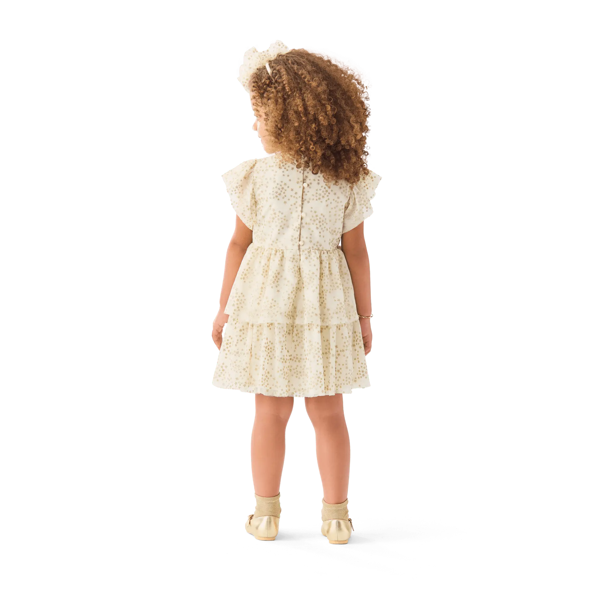 American Girl X Janie And Jack Sparkly Cream Celebration Dress For Little Girls & Bitty Baby Dolls - Image 3