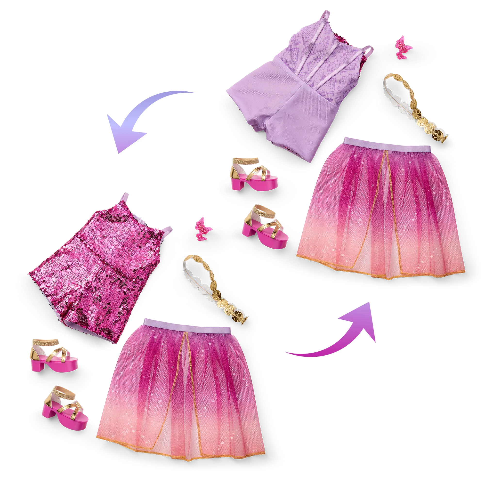 Glam Sparkly Concert Outfit For 18-Inch Dolls - Image 2