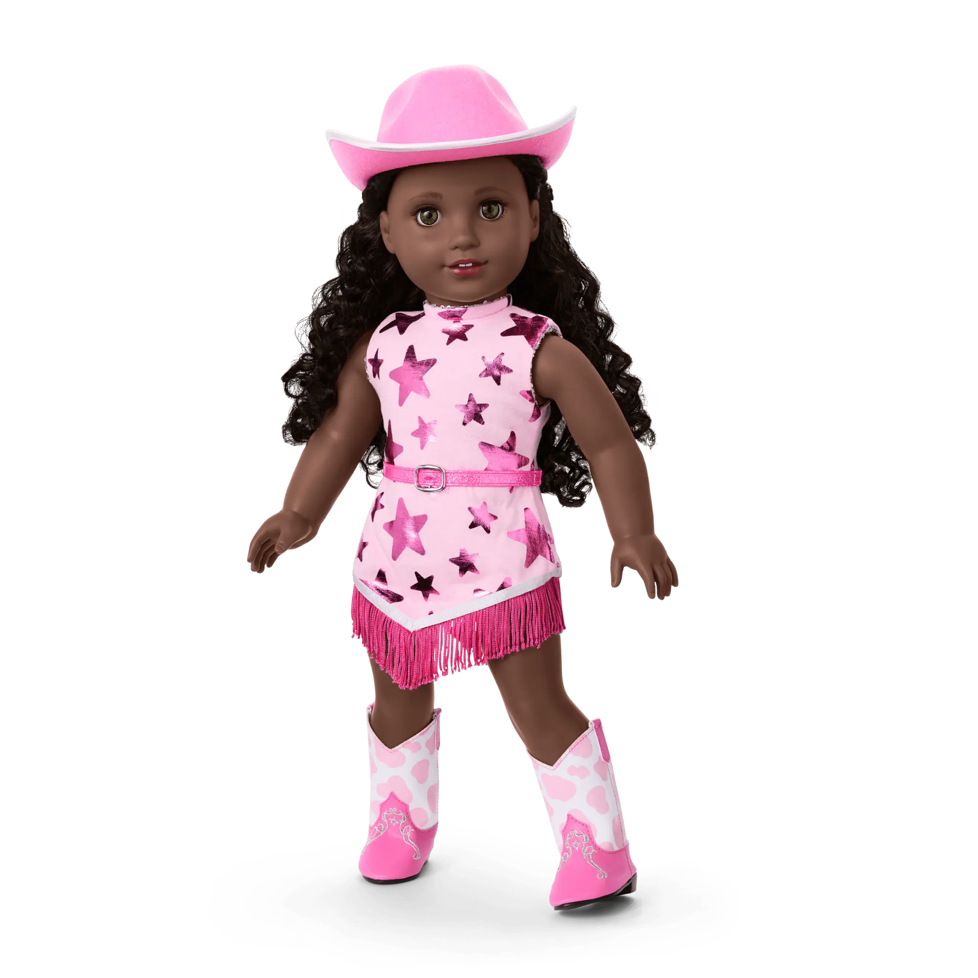 Glam Pink Cowgirl Outfit & Pink Spotted Cow Backpack & Accessory Set Bundle - Image 6
