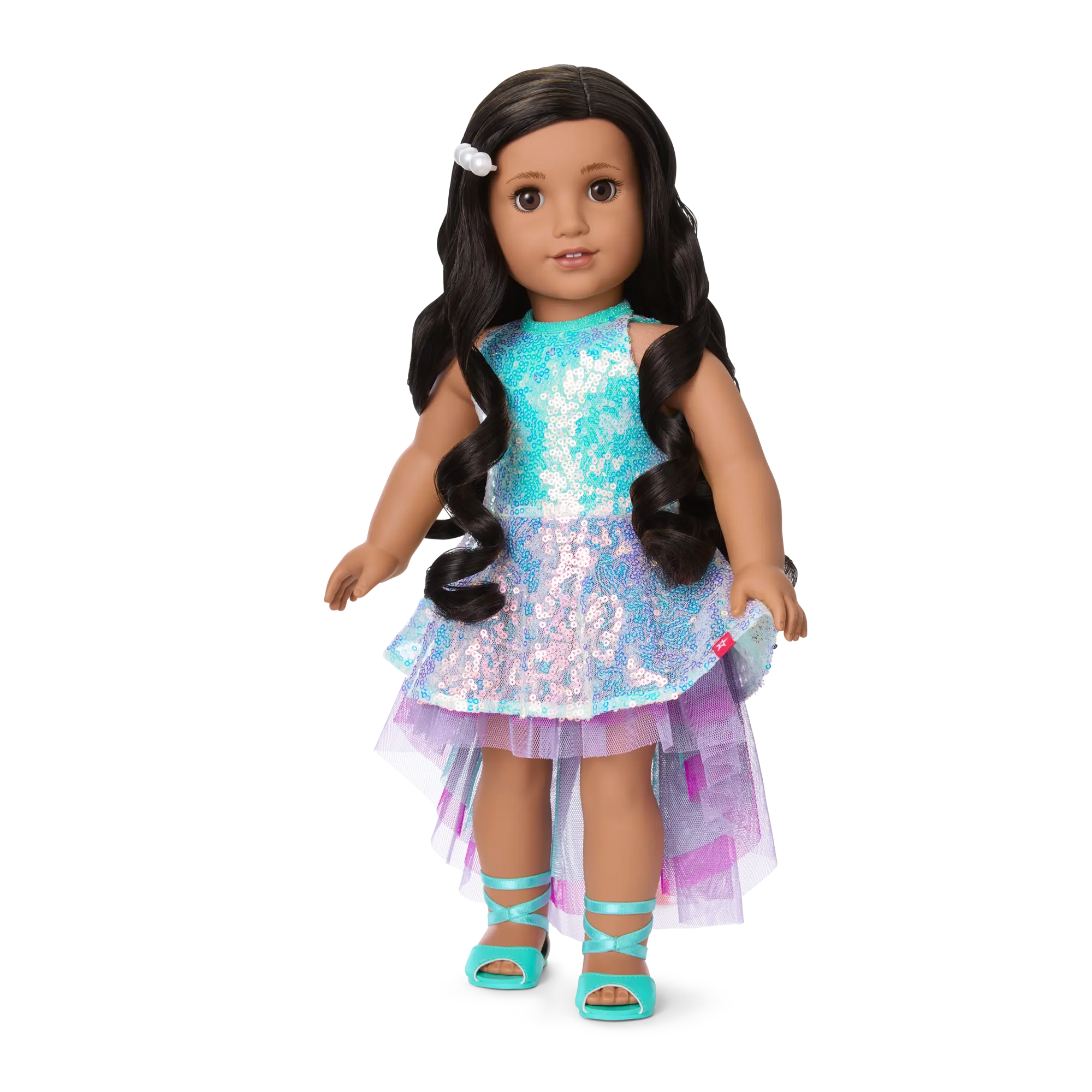 Glam Shimmering Ocean Outfit & Shimmering Sea Turtle Backpack & Accessory Set Bundle - Image 6