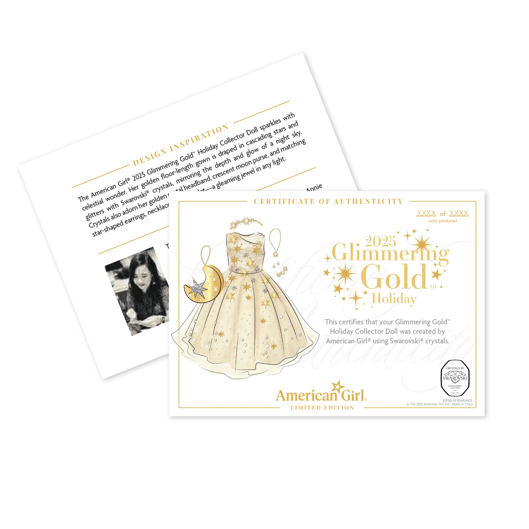 American Girl 2025 Glimmering Gold Holiday Collector Doll - Image 15
