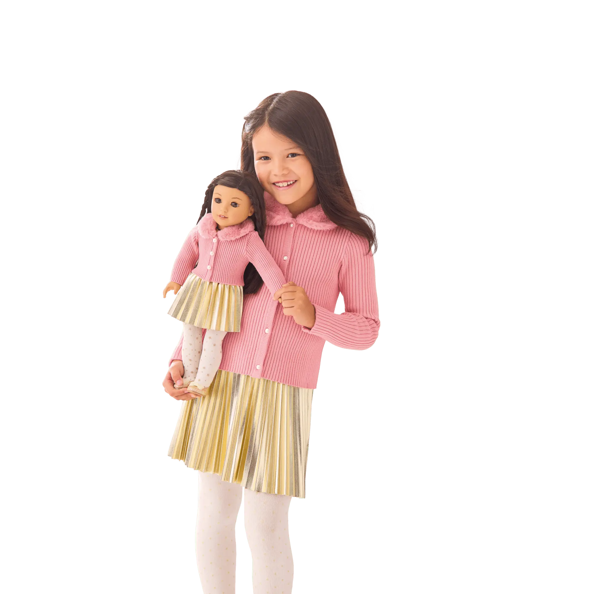 American Girl X Janie And Jack Rosy Ribbed Cardigan For Girls - Image 7