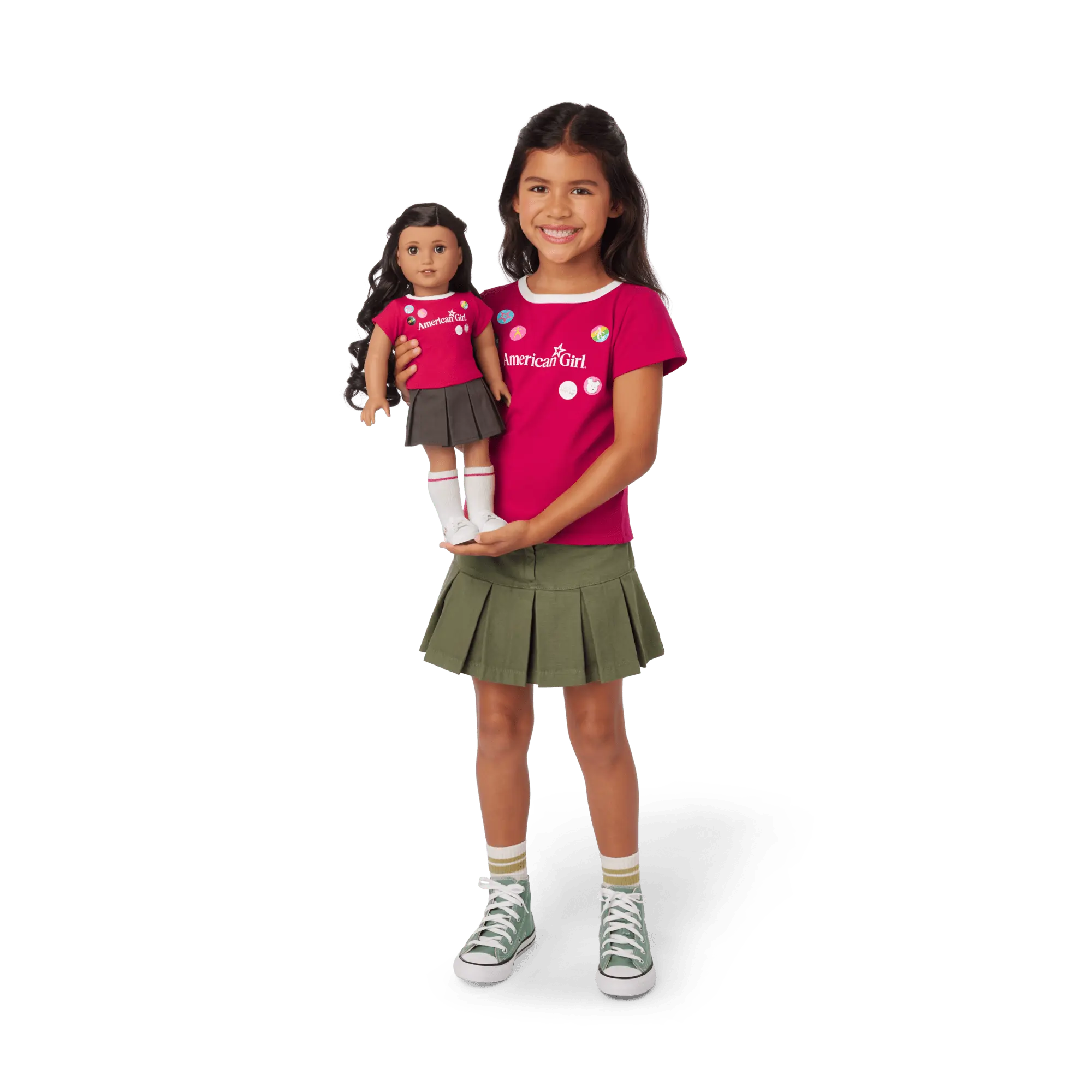 Matching Ag Grin Pins Ringer Tee Set For Girls & 18-Inch Dolls - Image 9