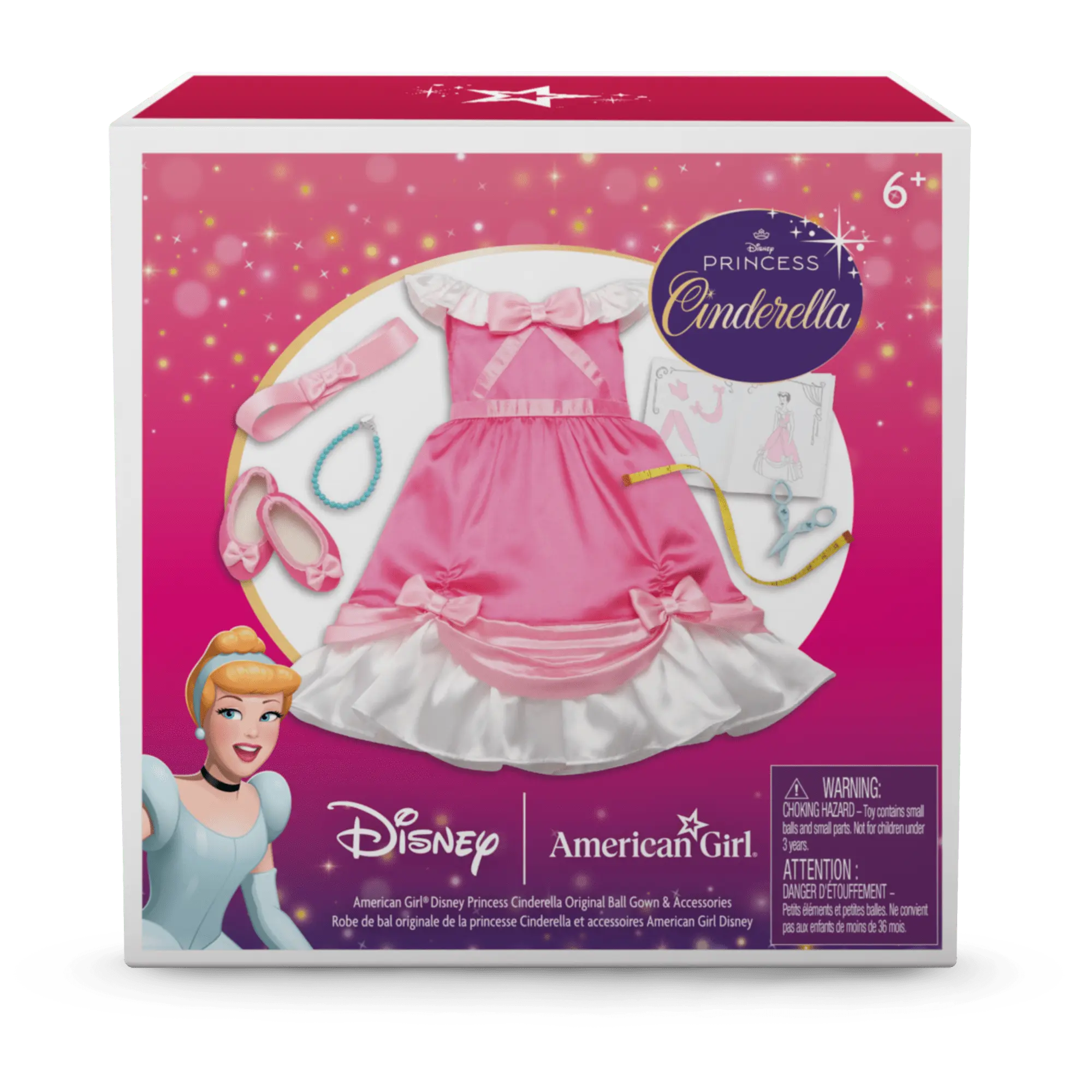 American Girl Disney Princess Cinderella Original Ball Gown & Accessories For 18-Inch Dolls - Image 9