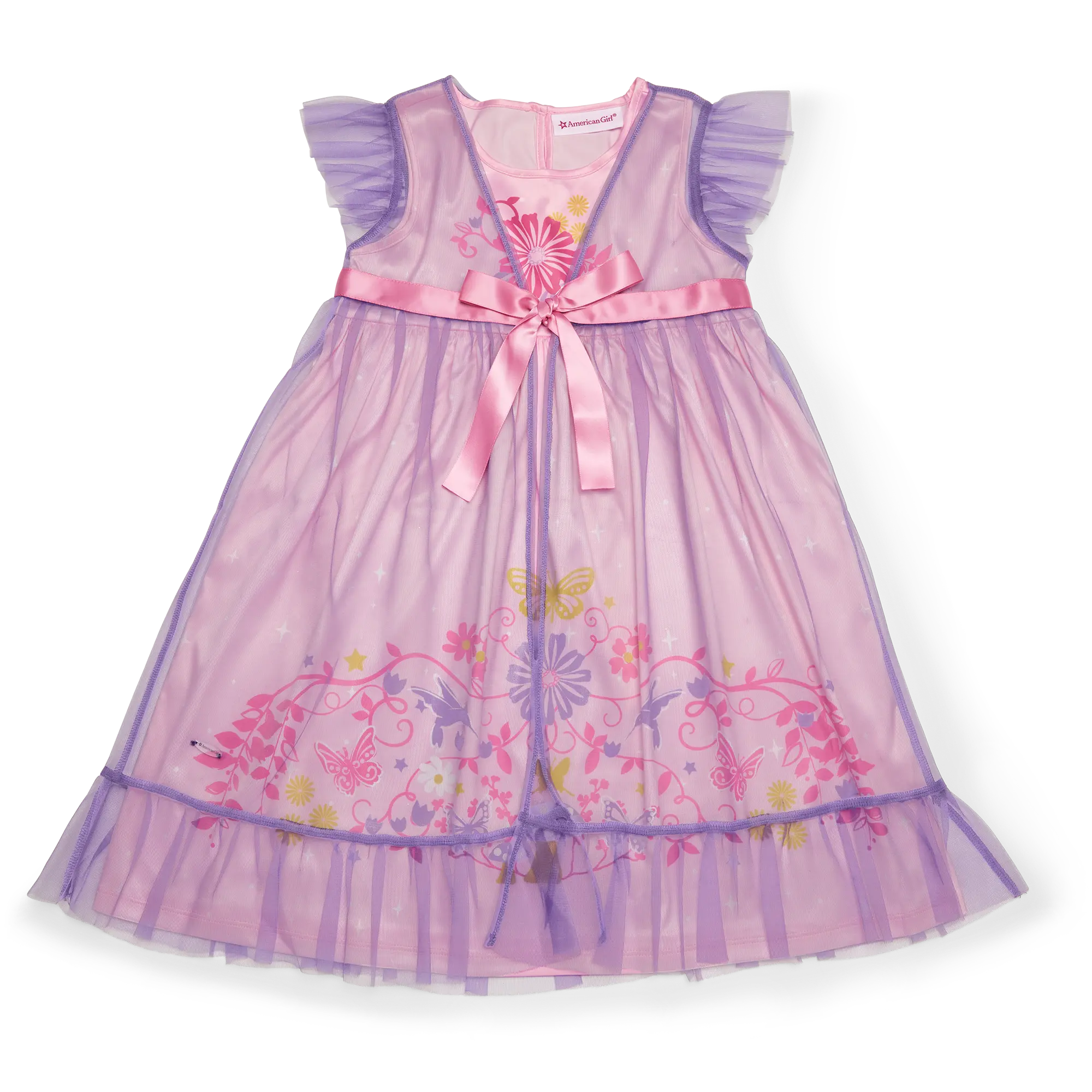Royal Ruffles Nightie And Robe For Little Girls & Welliewishers Dolls - Image 6