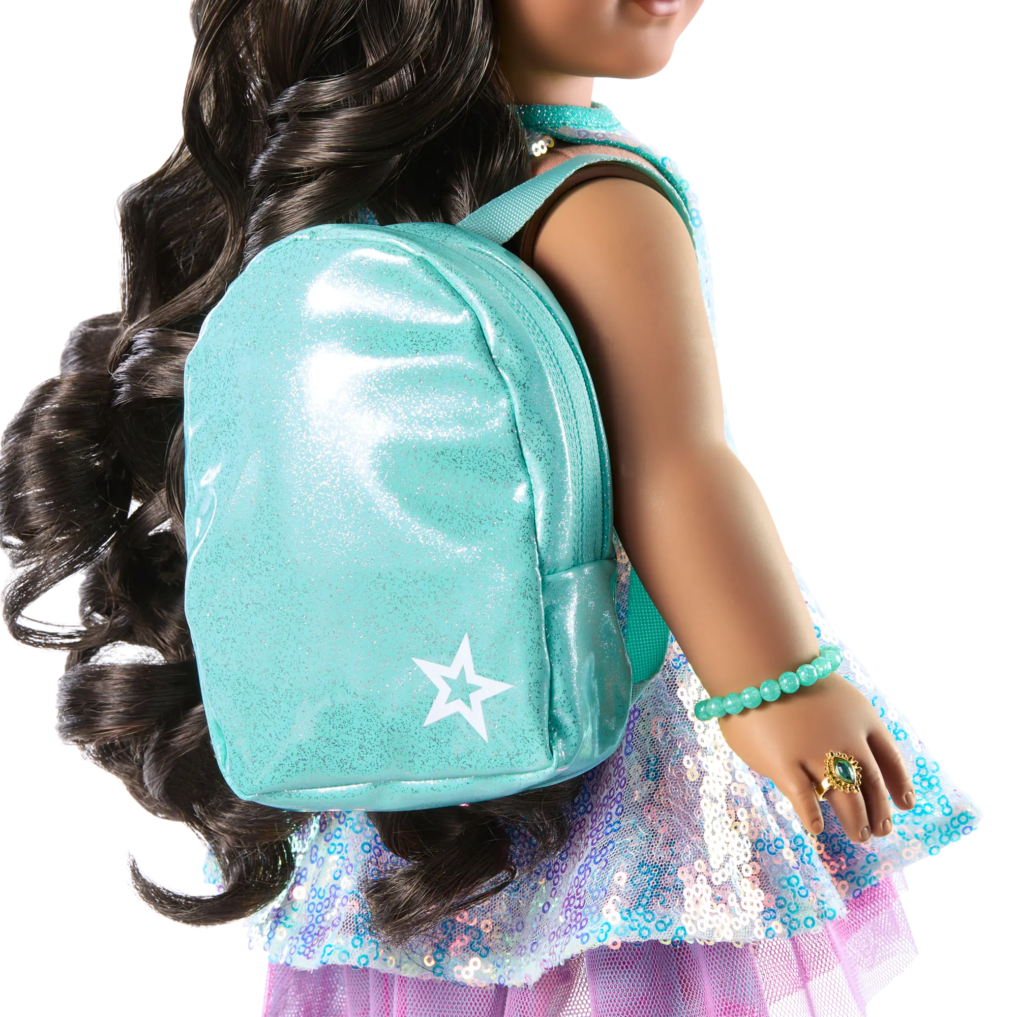 Glam Shimmering Ocean Outfit & Shimmering Sea Turtle Backpack & Accessory Set Bundle - Image 14