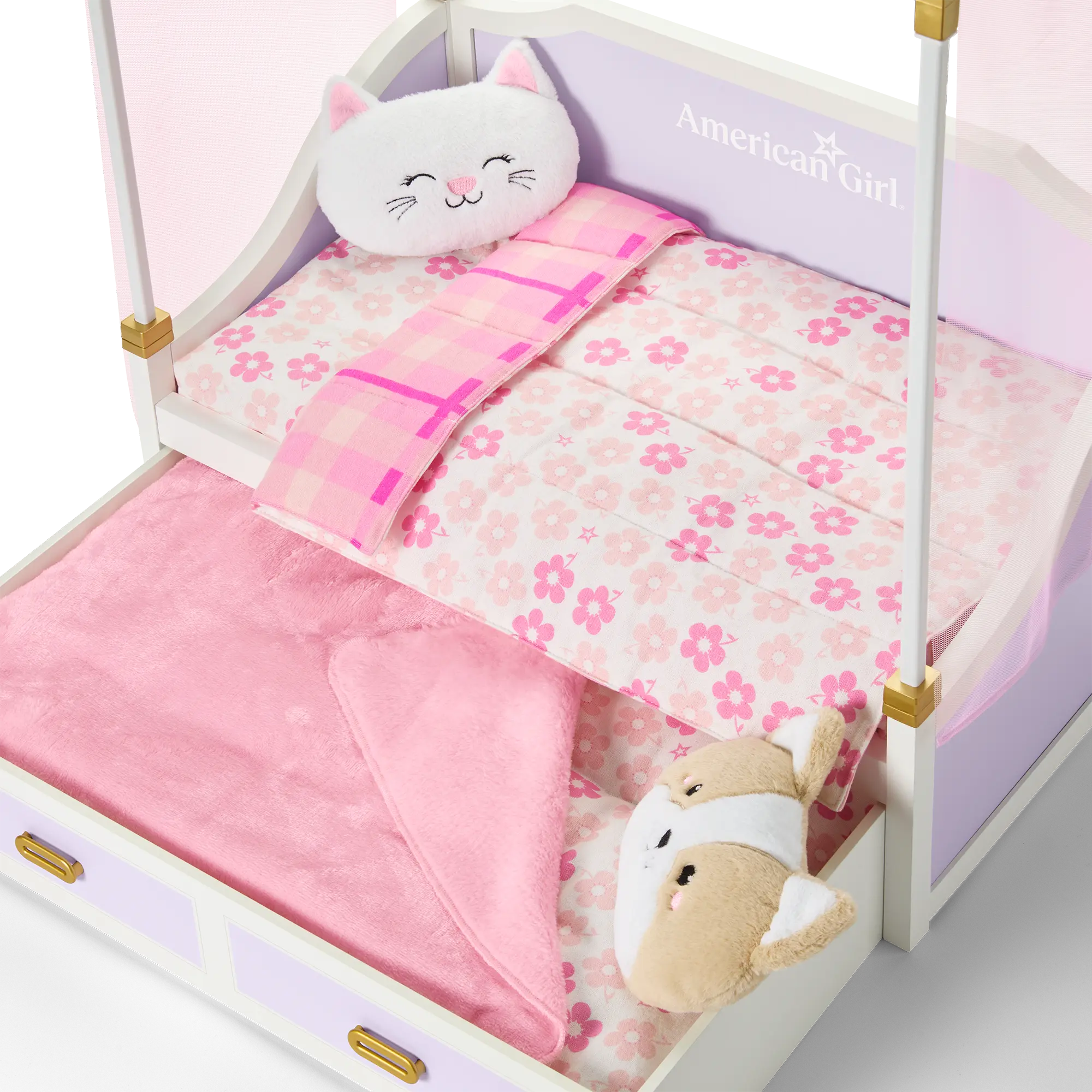 All Set For Sleepovers Canopy Bed For 18-Inch Dolls - Image 7