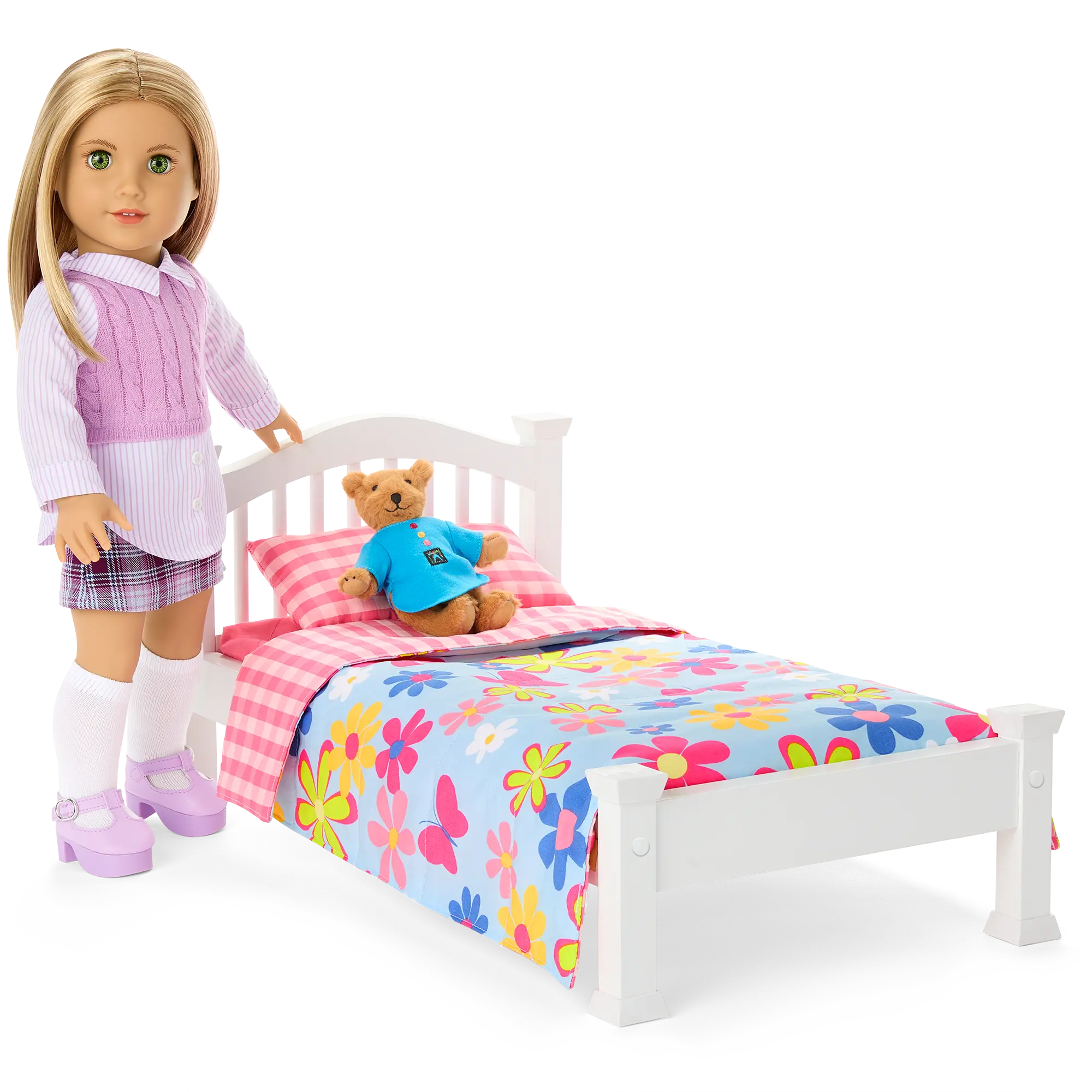 Isabel's Bed & Floral Dreams Bedding Set For 18-Inch Dolls (Historical Characters) - Image 2