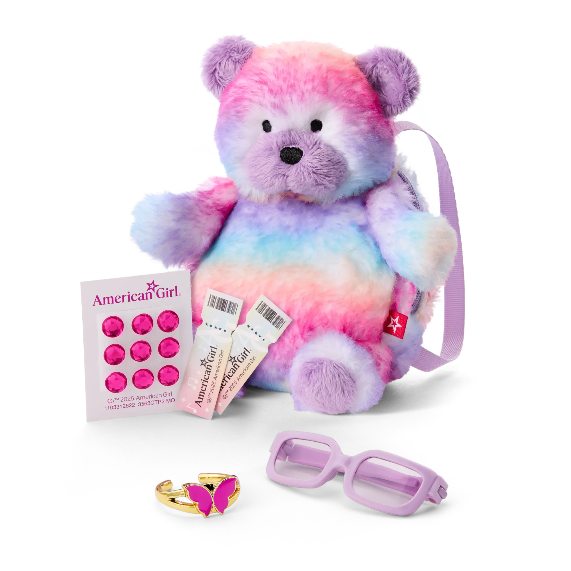 Glam Sparkly Concert Outfit & Colorful Teddy Bear Backpack & Accessory Set Bundle - Image 14