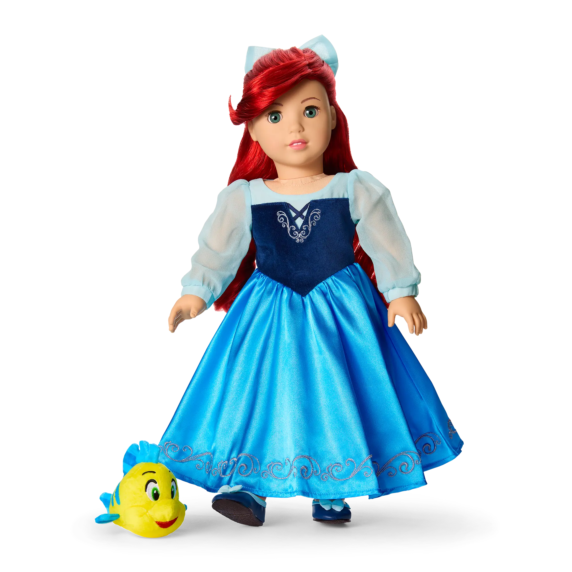 American Girl Disney Princess Ariel Day Dress, Flounder & Accessories For 18-Inch Dolls - Image 2
